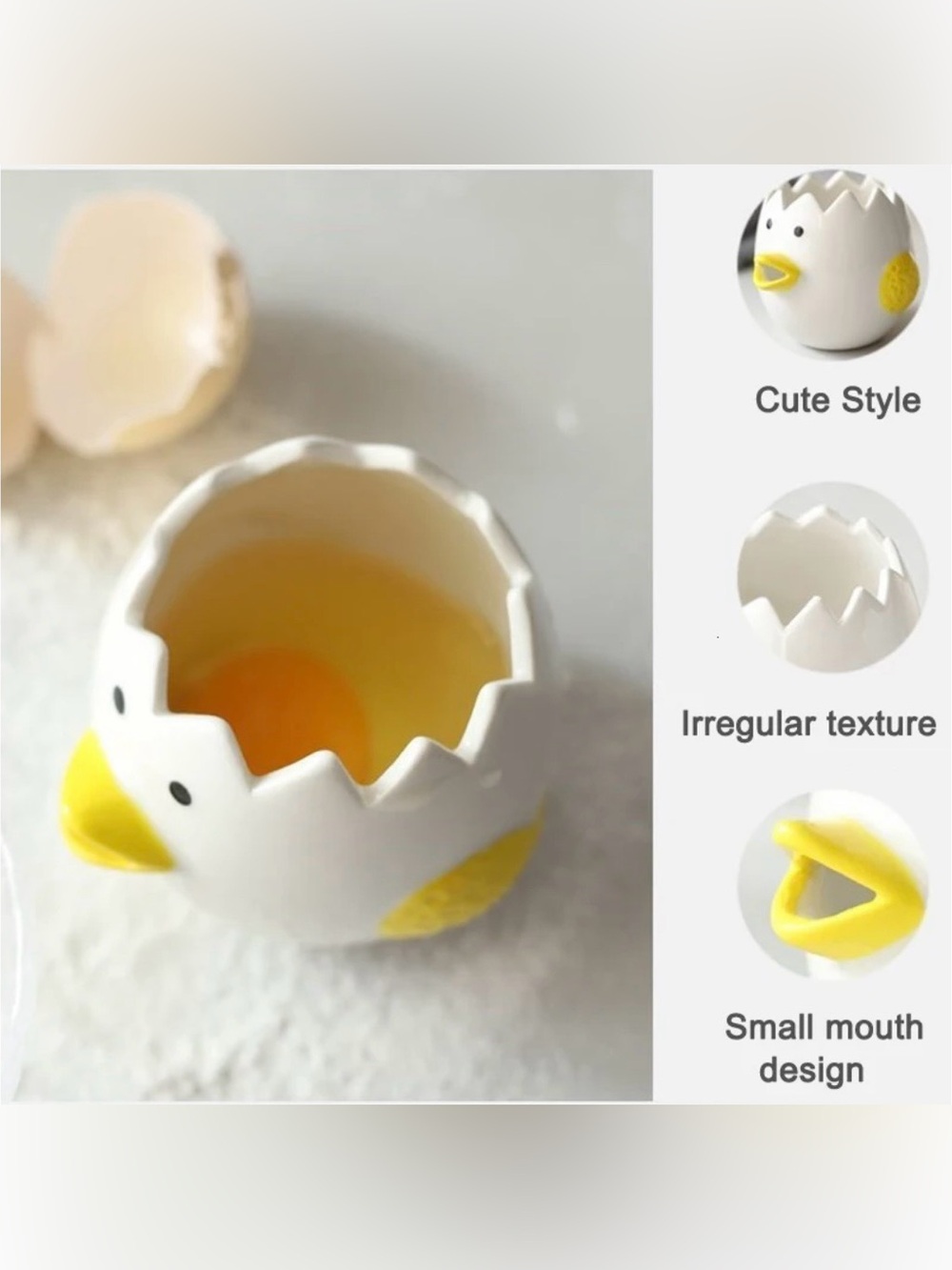Ceramic Chick Egg Separator - Picture 5 of 6